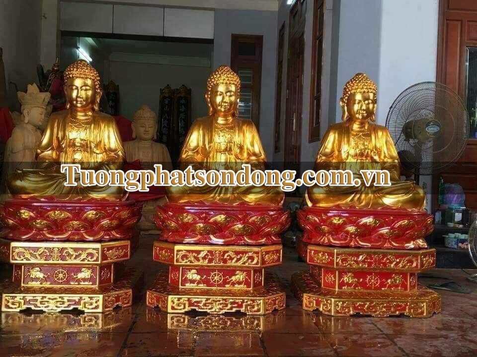 Tượng Phật Tam Thế Đẹp Gỗ Mít